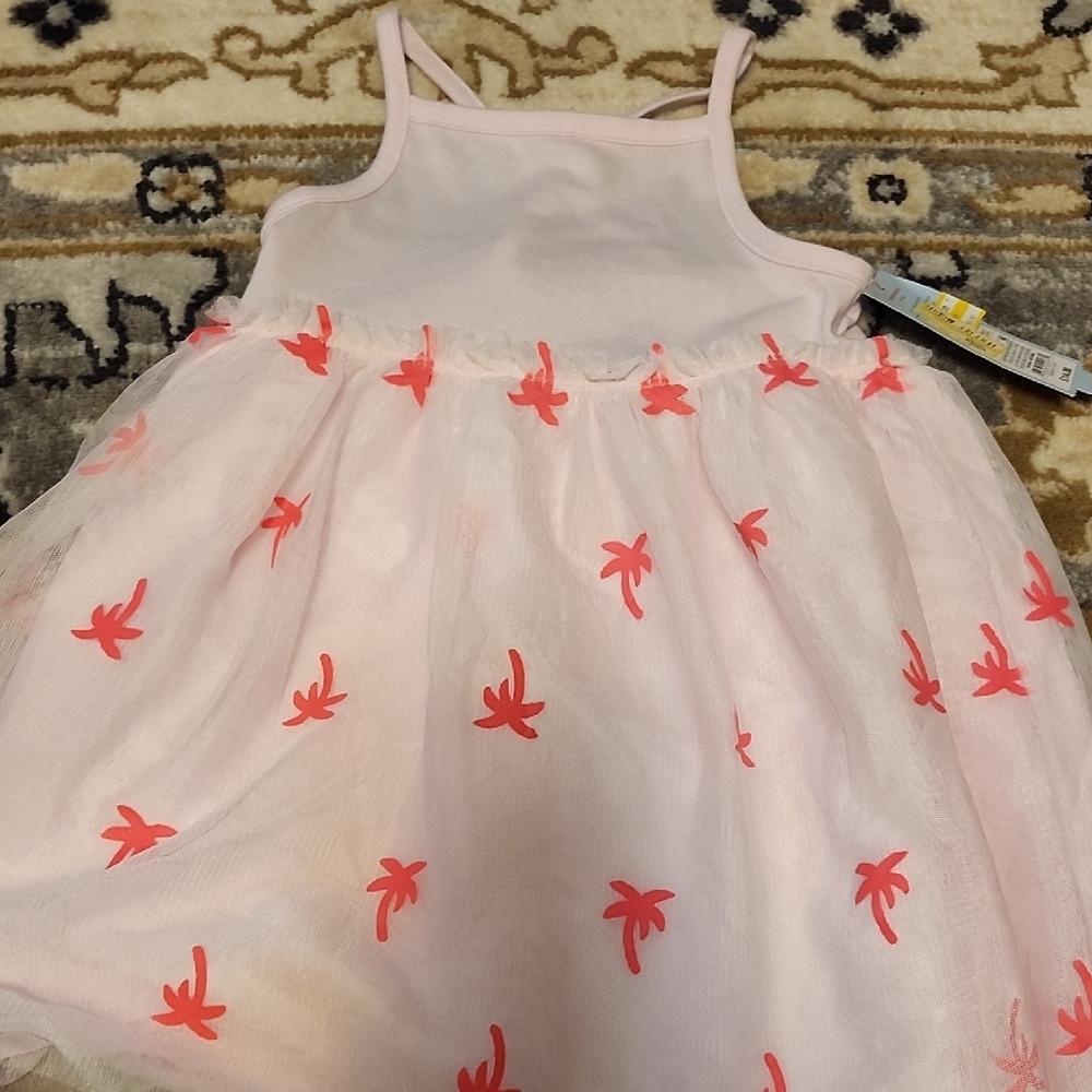 Cat & Jack Pink and White Kids Dress